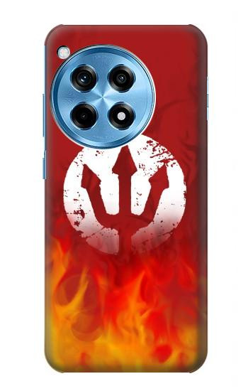 W2803 Fire Red Devil Spear Symbol Case Cover Custodia e Flip Case per OnePlus 12R