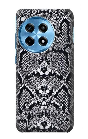 W2855 White Rattle Snake Skin Graphic Printed Case Cover Custodia e Flip Case per OnePlus 12R