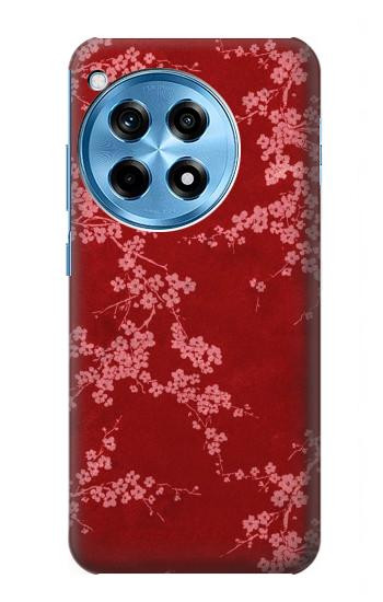 W3817 Red Floral Cherry blossom Pattern Case Cover Custodia e Flip Case per OnePlus 12R