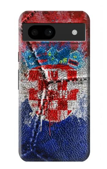 W3313 Croatia Flag Vintage Football Graphic Case Cover Custodia e Flip Case per Google Pixel 8a