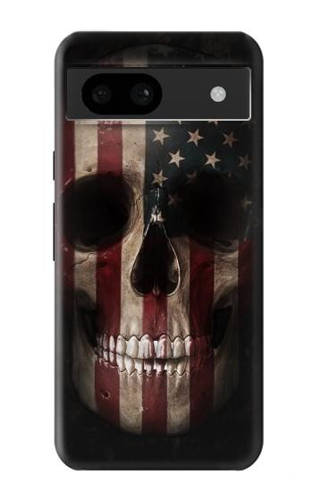 W3850 American Flag Skull Case Cover Custodia e Flip Case per Google Pixel 8a