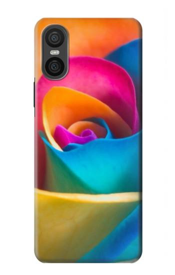 W1671 Rainbow Colorful Rose Case Cover Custodia e Flip Case per Sony Xperia 10 VI