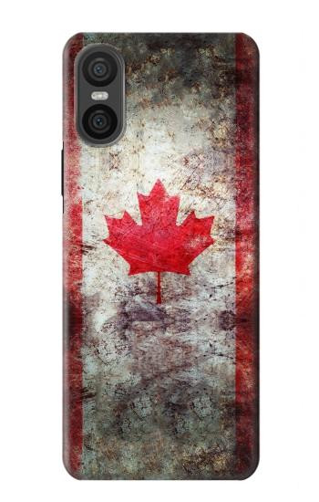 W2490 Canada Maple Leaf Flag Texture Case Cover Custodia e Flip Case per Sony Xperia 10 VI