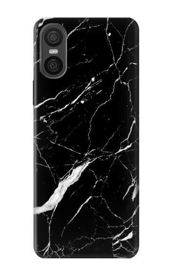 W2895 Black Marble Graphic Printed Case Cover Custodia e Flip Case per Sony Xperia 10 VI