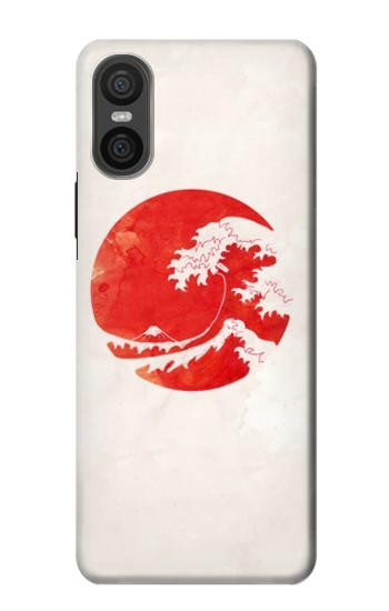 W3237 Waves Japan Flag Case Cover Custodia e Flip Case per Sony Xperia 10 VI W3237 Waves Japan Flag Case Cover Custodia e Flip Case per Sony Xperia 10 VI