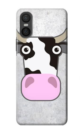 W3257 Cow Cartoon Case Cover Custodia e Flip Case per Sony Xperia 10 VI W3257 Cow Cartoon Case Cover Custodia e Flip Case per Sony Xperia 10 VI