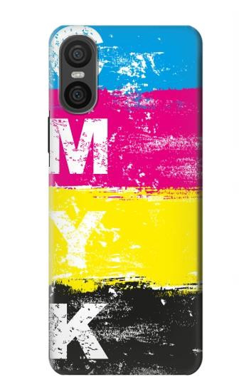 W3930 Cyan Magenta Yellow Key Case Cover Custodia e Flip Case per Sony Xperia 10 VI