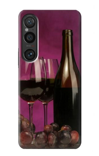 W0910 Red Wine Case Cover Custodia e Flip Case per Sony Xperia 1 VI