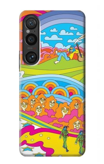 W3407 Hippie Art Case Cover Custodia e Flip Case per Sony Xperia 1 VI