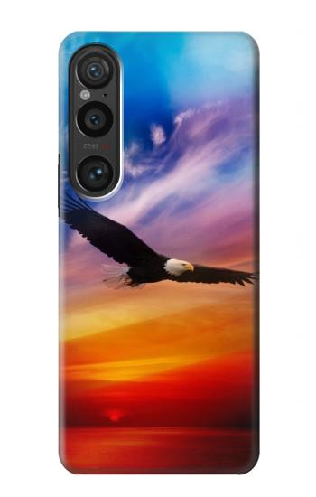 W3841 Bald Eagle Flying Colorful Sky Case Cover Custodia e Flip Case per Sony Xperia 1 VI