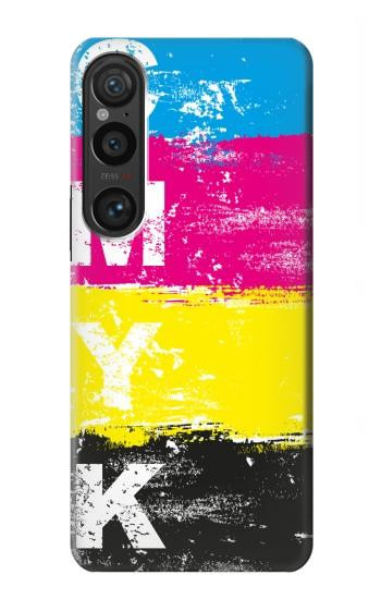 W3930 Cyan Magenta Yellow Key Case Cover Custodia e Flip Case per Sony Xperia 1 VI