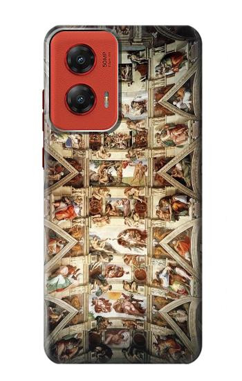 W0177 Michelangelo Chapel ceiling Case Cover Custodia e Flip Case per Motorola Moto G Stylus 5G (2024)