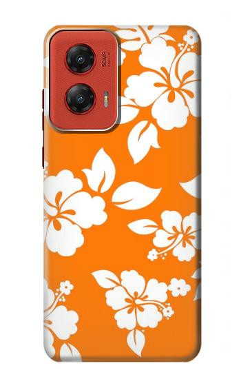 W2245 Hawaiian Hibiscus Orange Pattern Case Cover Custodia e Flip Case per Motorola Moto G Stylus 5G (2024)