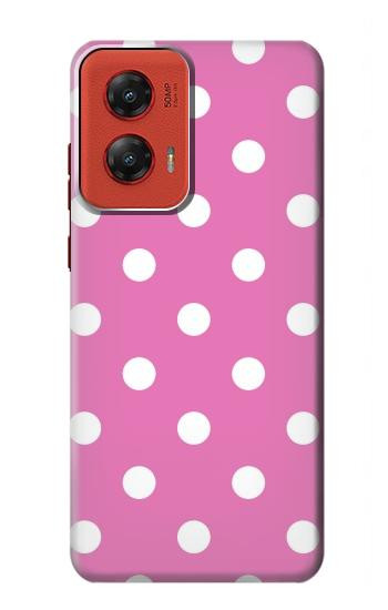 W2358 Pink Polka Dots Case Cover Custodia e Flip Case per Motorola Moto G Stylus 5G (2024)