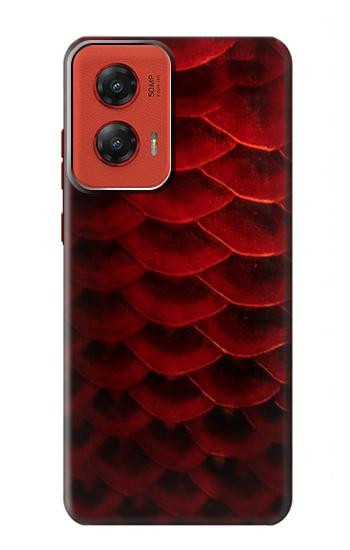 W2879 Red Arowana Fish Scale Case Cover Custodia e Flip Case per Motorola Moto G Stylus 5G (2024)
