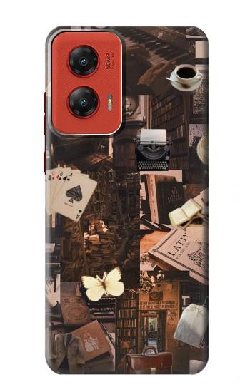 W3877 Dark Academia Case Cover Custodia e Flip Case per Motorola Moto G Stylus 5G (2024)