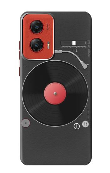 W3952 Turntable Vinyl Record Player Graphic Case Cover Custodia e Flip Case per Motorola Moto G Stylus 5G (2024)