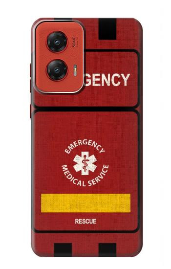W3957 Emergency Medical Service Case Cover Custodia e Flip Case per Motorola Moto G Stylus 5G (2024)