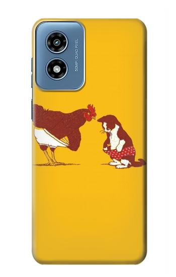 W1093 Rooster and Cat Joke Case Cover Custodia e Flip Case per Motorola Moto G Play 4G (2024) W1093 Rooster and Cat Joke Case Cover Custodia e Flip Case per Motorola Moto G Play 4G (2024)