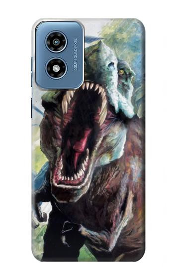 W1453 Trex Tyrannosaurus Rex Dinosaur Case Cover Custodia e Flip Case per Motorola Moto G Play 4G (2024)