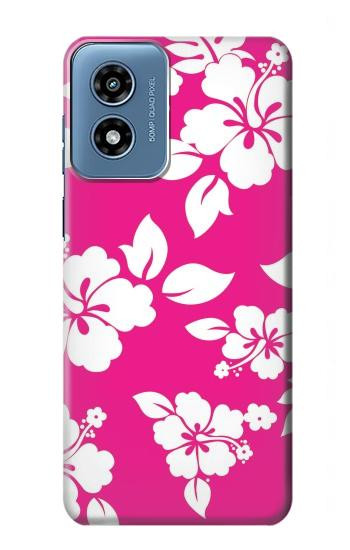 W2246 Hawaiian Hibiscus Pink Pattern Case Cover Custodia e Flip Case per Motorola Moto G Play 4G (2024)