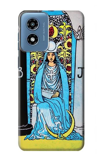 W2837 The High Priestess Vintage Tarot Card Case Cover Custodia e Flip Case per Motorola Moto G Play 4G (2024)