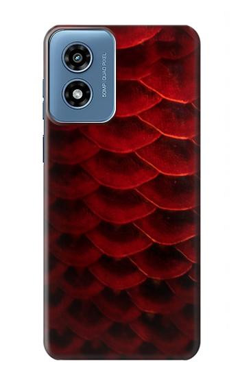 W2879 Red Arowana Fish Scale Case Cover Custodia e Flip Case per Motorola Moto G Play 4G (2024)