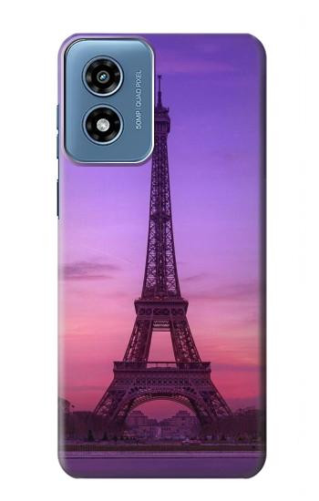 W3447 Eiffel Paris Sunset Case Cover Custodia e Flip Case per Motorola Moto G Play 4G (2024)