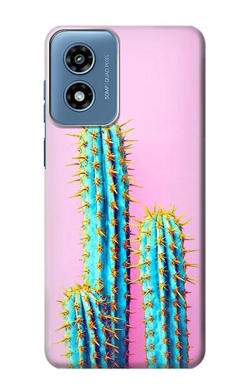W3673 Cactus Case Cover Custodia e Flip Case per Motorola Moto G Play 4G (2024)