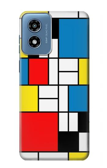 W3814 Piet Mondrian Line Art Composition Case Cover Custodia e Flip Case per Motorola Moto G Play 4G (2024)