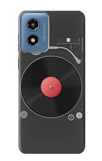 W3952 Turntable Vinyl Record Player Graphic Case Cover Custodia e Flip Case per Motorola Moto G Play 4G (2024)