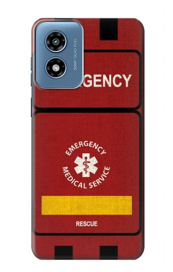 W3957 Emergency Medical Service Case Cover Custodia e Flip Case per Motorola Moto G Play 4G (2024)