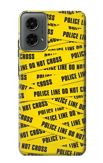 W2088 Police Line Do Not Cross Case Cover Custodia e Flip Case per Motorola Moto G 5G (2024)