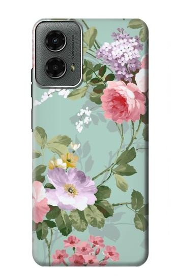 W2178 Flower Floral Art Painting Case Cover Custodia e Flip Case per Motorola Moto G 5G (2024)