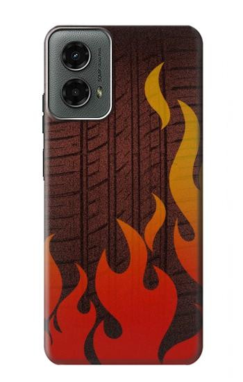 W2988 Rally Car Tire Fire Case Cover Custodia e Flip Case per Motorola Moto G 5G (2024)