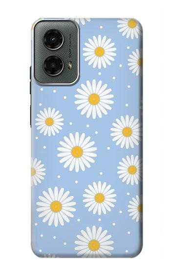 W3681 Daisy Flowers Pattern Case Cover Custodia e Flip Case per Motorola Moto G 5G (2024)