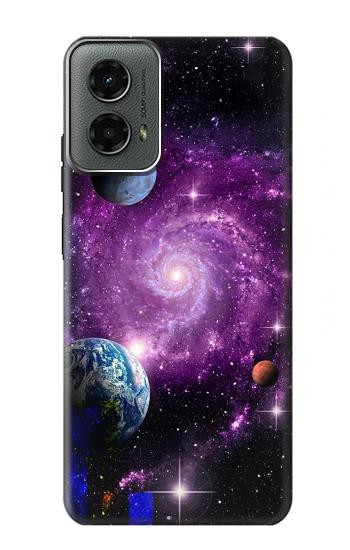W3689 Galaxy Outer Space Planet Case Cover Custodia e Flip Case per Motorola Moto G 5G (2024)