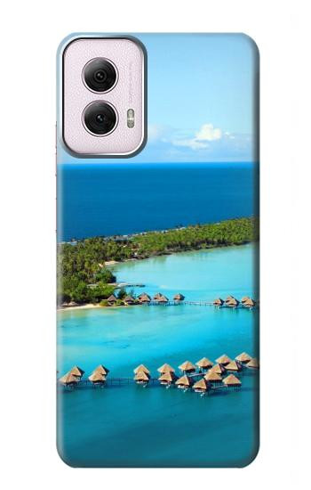 W0844 Bora Bora Island Case Cover Custodia e Flip Case per Motorola Moto G Power 5G (2024)