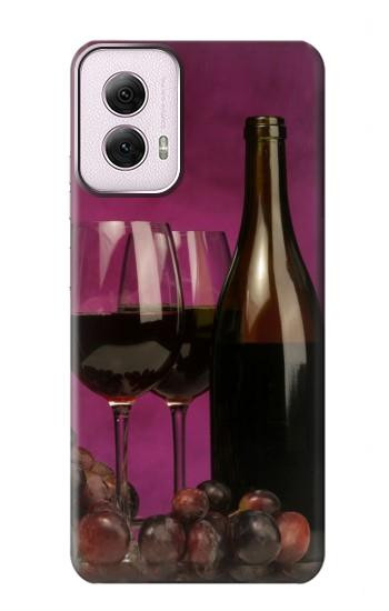 W0910 Red Wine Case Cover Custodia e Flip Case per Motorola Moto G Power 5G (2024)