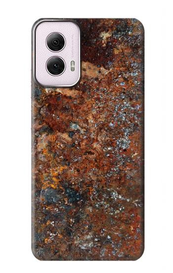 W2714 Rust Steel Texture Graphic Printed Case Cover Custodia e Flip Case per Motorola Moto G Power 5G (2024)