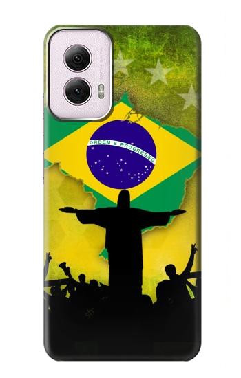 W2981 Brazil Football Soccer Case Cover Custodia e Flip Case per Motorola Moto G Power 5G (2024)