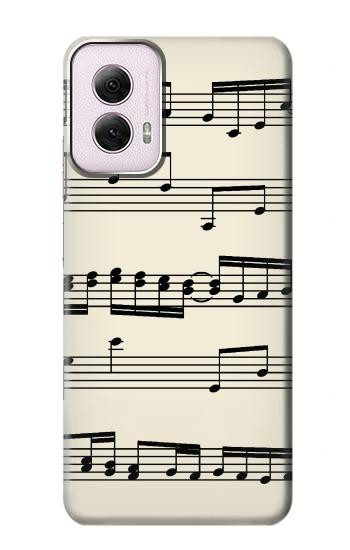 W3082 Music Sheet Case Cover Custodia e Flip Case per Motorola Moto G Power 5G (2024)