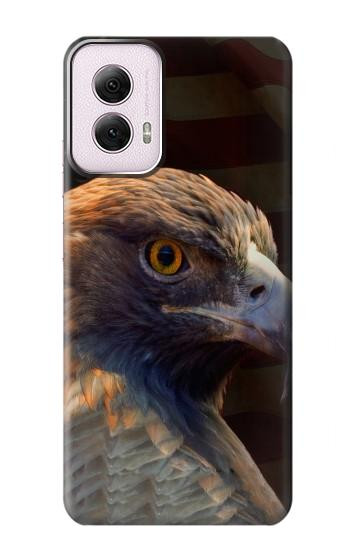 W3376 Eagle American Flag Case Cover Custodia e Flip Case per Motorola Moto G Power 5G (2024)