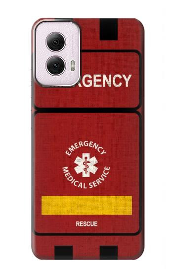 W3957 Emergency Medical Service Case Cover Custodia e Flip Case per Motorola Moto G Power 5G (2024)
