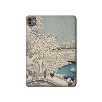 W3350 Utagawa Hiroshige Drum Bridge Yuhi Hill in Meguro Tablet Case Cover Custodia per iPad Pro 11 (2024)