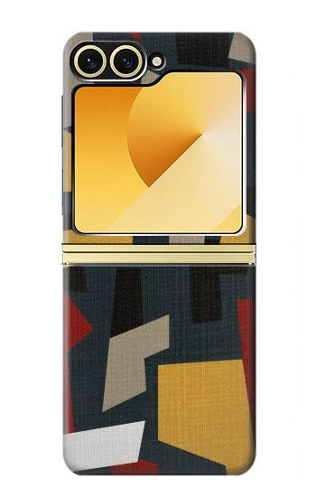 W3386 Abstract Fabric Texture Case Cover Custodia e Flip Case per Samsung Galaxy Z Flip 6