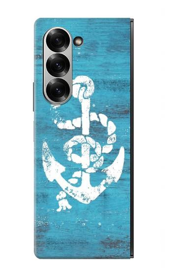 W3053 Marine Anchor Blue Case Cover Custodia e Flip Case per Samsung Galaxy Z Fold 6
