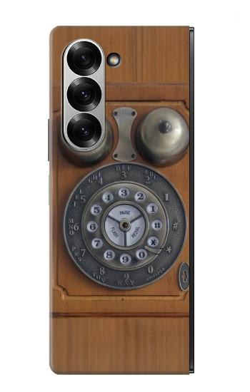 W3146 Antique Wall Retro Dial Phone Case Cover Custodia e Flip Case per Samsung Galaxy Z Fold 6