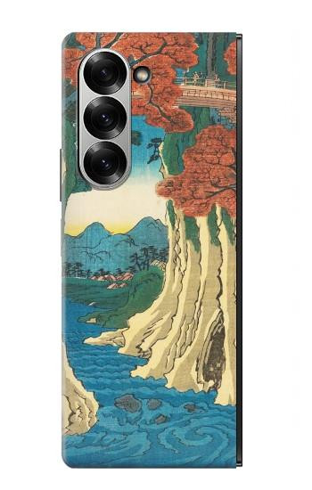 W3348 Utagawa Hiroshige The Monkey Bridge Case Cover Custodia e Flip Case per Samsung Galaxy Z Fold 6