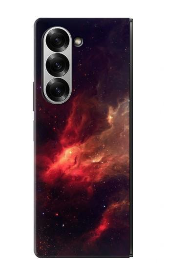 W3897 Red Nebula Space Case Cover Custodia e Flip Case per Samsung Galaxy Z Fold 6